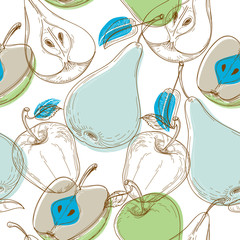 Poster - Fruits vector pattern