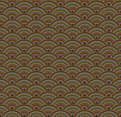 Poster - Beautiful seamless pattern with circles in brown colors. Vector