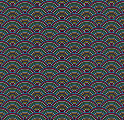 Poster - Beautiful seamless pattern with color circles. Vector