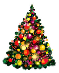 Wall Mural - vector of christmas tree.