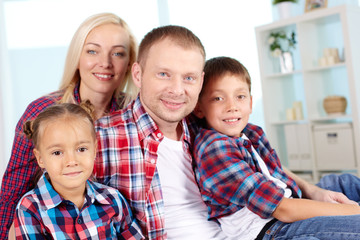 Wall Mural - Casual family