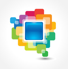 Wall Mural - square label