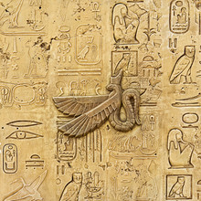 Old Egypt Hieroglyphs Carved On The Stone