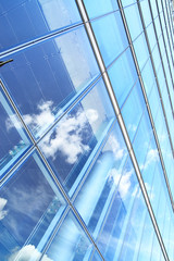 Wall Mural - Office building and sky reflection