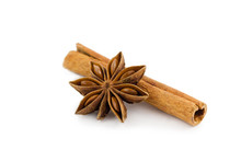 Anise Stars And Cinnamon Sticks