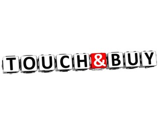 Poster - 3D Touch And Buy Button Click Here Block Text