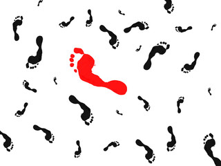 red footprint