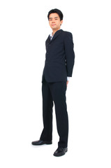 Wall Mural - asian business man full body