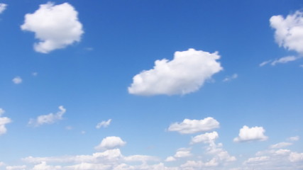 Canvas Print - clouds on blue sky. timelapse