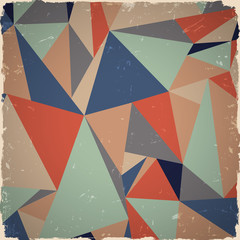 Wall Mural - geometric grunge background in retro colors