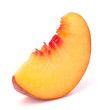 Ripe peach fruit slice