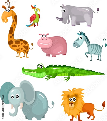 Naklejka nad blat kuchenny african animal set