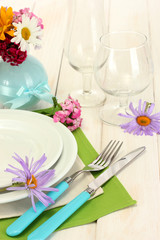 Sticker - beautiful holiday table setting with flowers