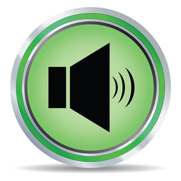 3d vector glossy speaker web icon design element