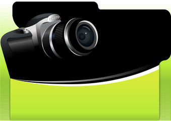 Poster - Vector brochure background with camera