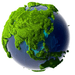 Canvas Print - Green Planet Earth