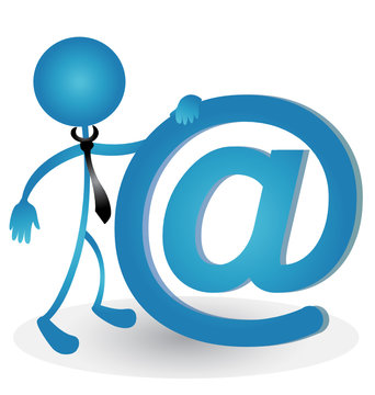 People with the email sign vector