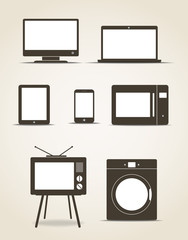 Aufkleber - Abstract style modern gadgets and kitchen technics
