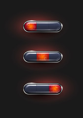 Set of shiny buttons - vector web elements
