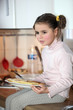 © auremar - little girl eating at the kitchen
