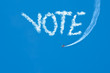 Biplane Sky Writing Vote