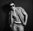 © matusciac - Vintage stylized black and white photo of young male model