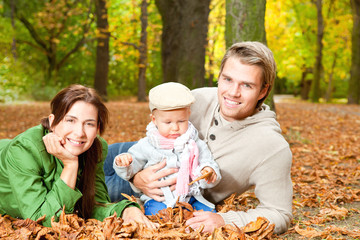 Canvas Print - spielen im herbst