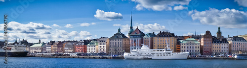 Naklejka - mata magnetyczna na lodówkę Beautiful panorama view of Gamla Stan, Stockholm, Sweden