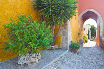 Wall Mural - Small street in Rhodes Town