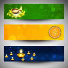 Sticker - Website headers or banners for for Hindu community festival Diwa