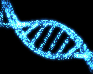 Poster - Blue DNA helix