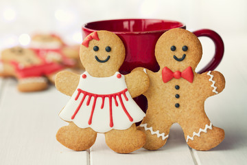 Wall Mural - Gingerbread couple