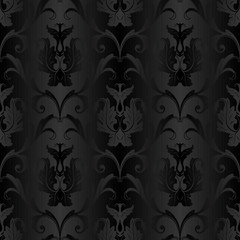 Wall Mural - seamless black wallpaper pattern