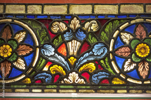 Naklejka dekoracyjna Vibrant vivid glass stained window