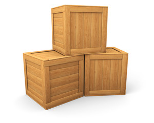 Three wooden boxes 2