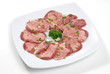© joesayhello - beef tongue sliced on white dish