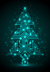 Digital Christmas tree