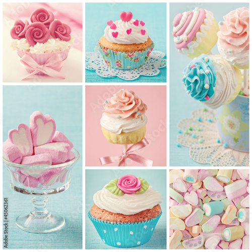 Obraz w ramie Pastel colored sweets