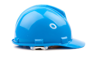 blue hard hat