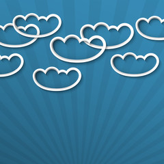 Poster - 3d white clouds