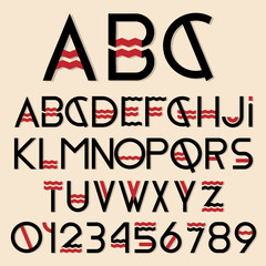 Poster - Black and red font and numbers
