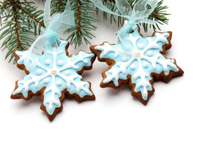 Sticker - Snowflake gingerbread cookies