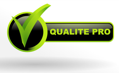 Sticker - qualité pro sur bouton validé vert et noir