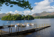Boats On Derwent Water In Lake District