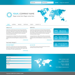 Wall Mural - elegant website template, vector illustration