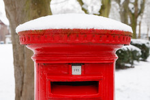 Post Box With Snow