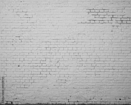 Naklejka dekoracyjna white brick wall