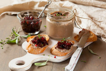 Poster - Chicken liver pate with onion jam