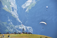 Paragliding Site. Jungfrau Region, Switzerland