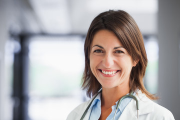 Smiling female doctor